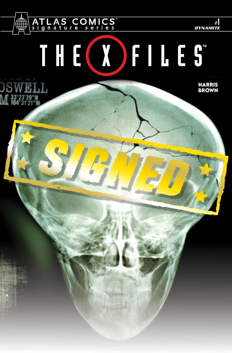 X-Files Vol 4 #1 Cover I Atlas Signature Series Roswell Photo Cover Signed By Joe Harris