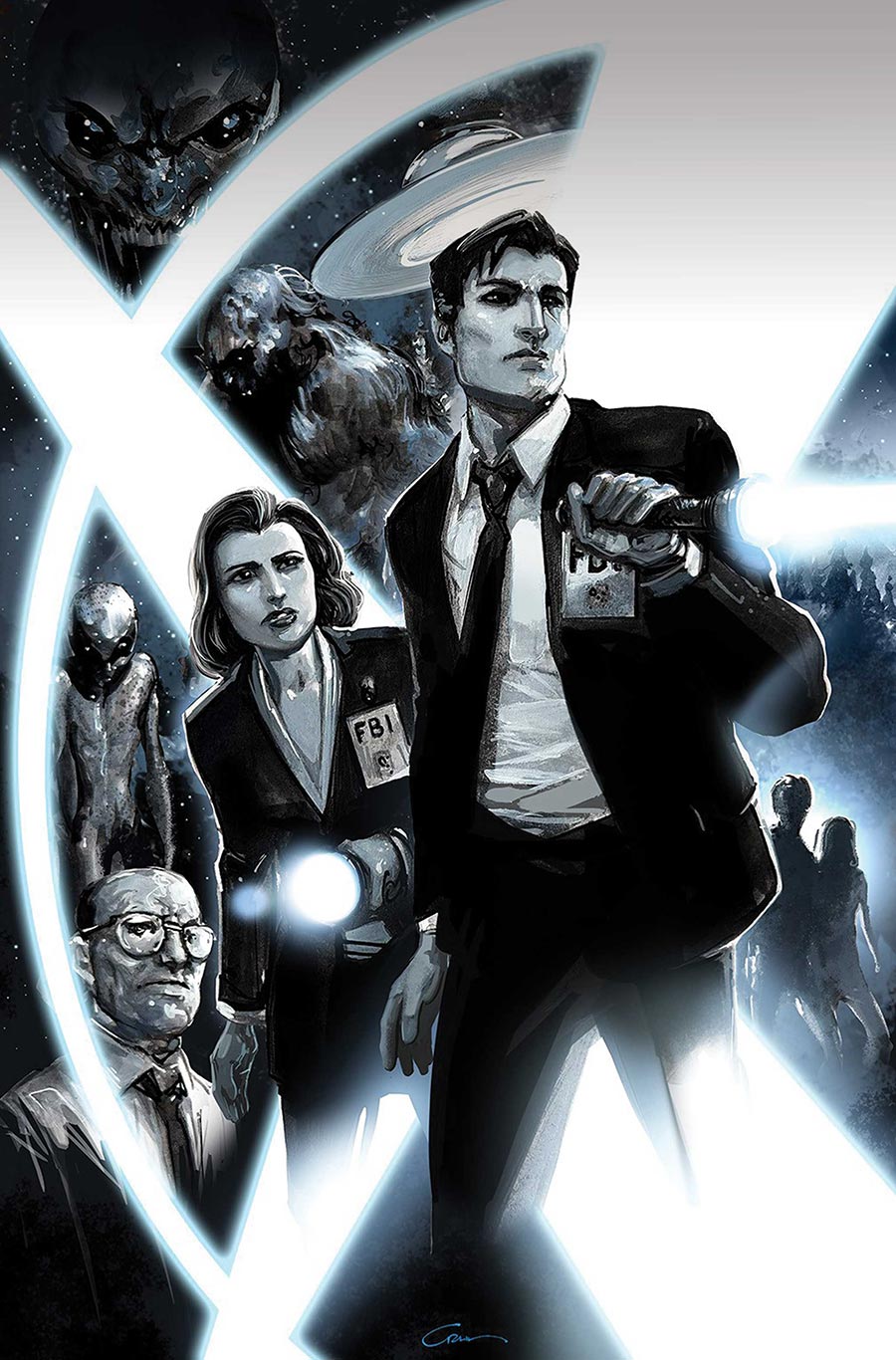 X-Files Vol 4 #1 Cover S Incentive Clayton Crain Foil Virgin Cover