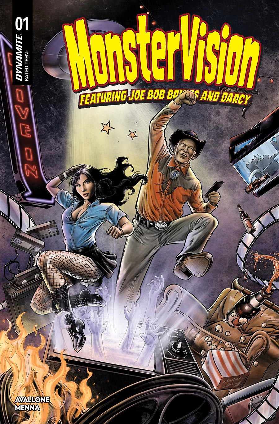 MonsterVision Featuring Joe Bob Briggs And Darcy #1 Cover C Variant Kewber Baal Cover