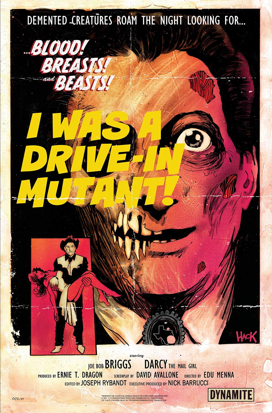 MonsterVision Featuring Joe Bob Briggs And Darcy #1 Cover F Dynamite Metal Premium Robert Hack Virgin Cover