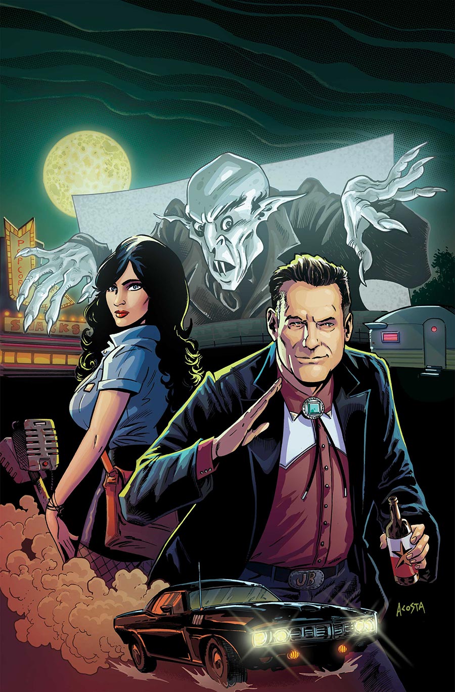 MonsterVision Featuring Joe Bob Briggs And Darcy #1 Cover L Incentive Dave Acosta Virgin Cover