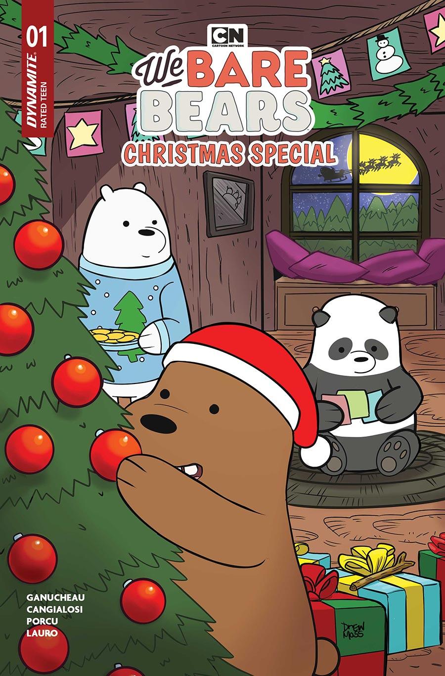 We Bare Bears Christmas Special #1 (One Shot) Cover B Variant Drew Moss Cover