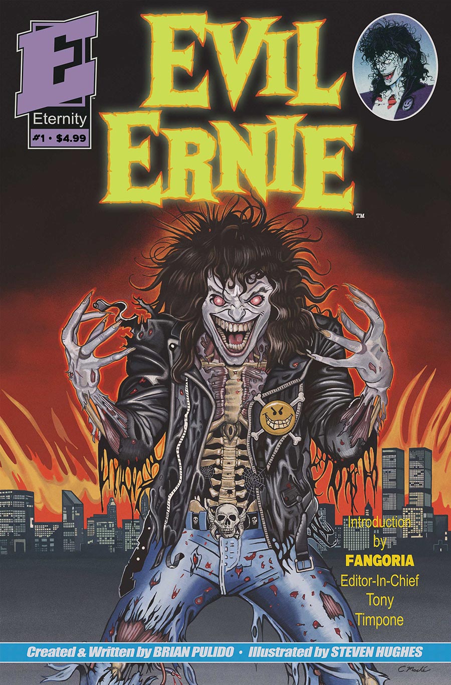 Evil Ernie #1 30th Anniversary Facsimile Edition Cover C Variant Eric Mache Premium Glow-In-The-Dark Cover