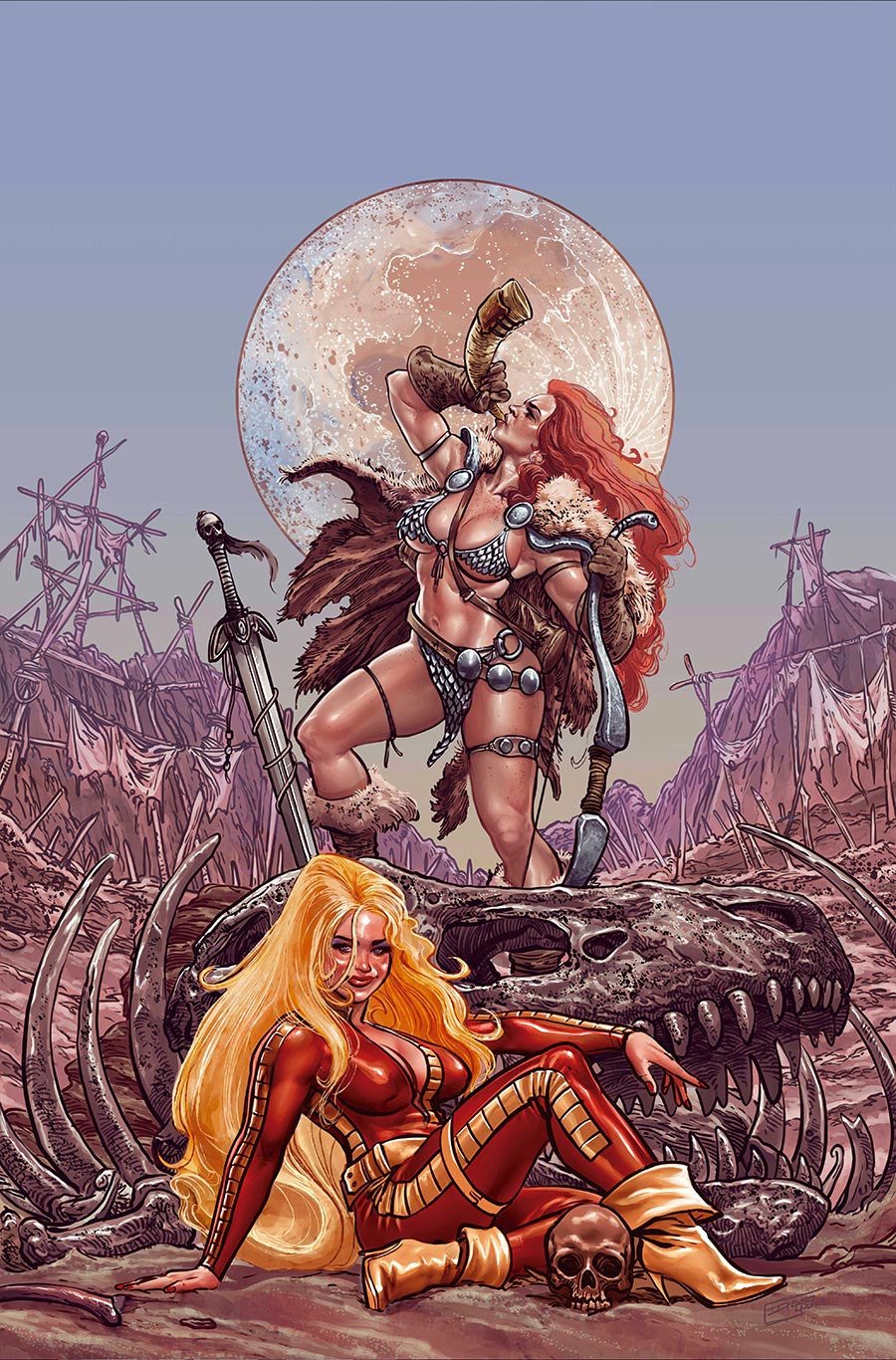 Red Sonja Barbarella #2 Cover J Incentive Diego Yapur Virgin Cover