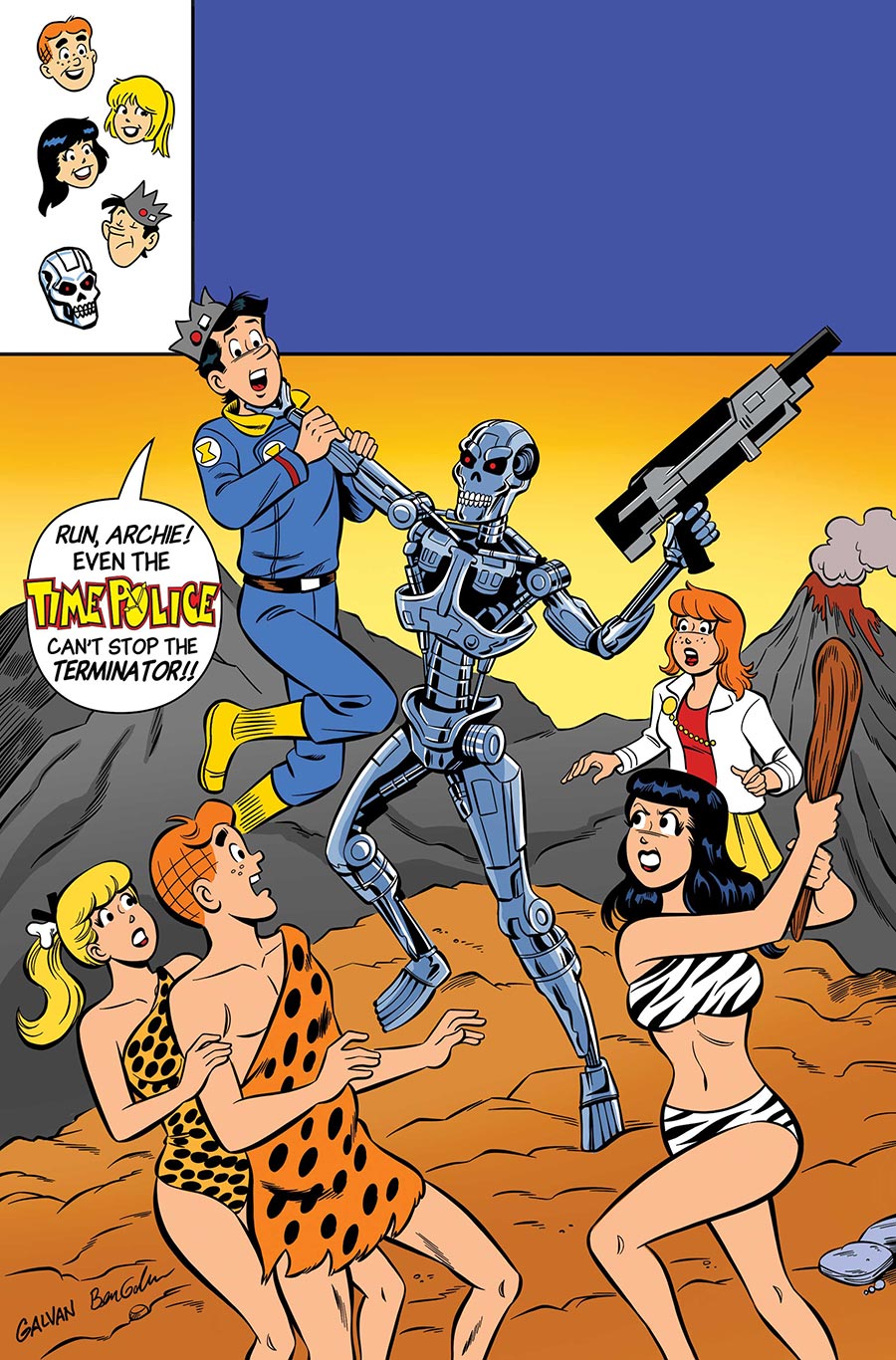 Archie vs The Terminator #3 Cover I Incentive Bill Galvan Virgin Cover