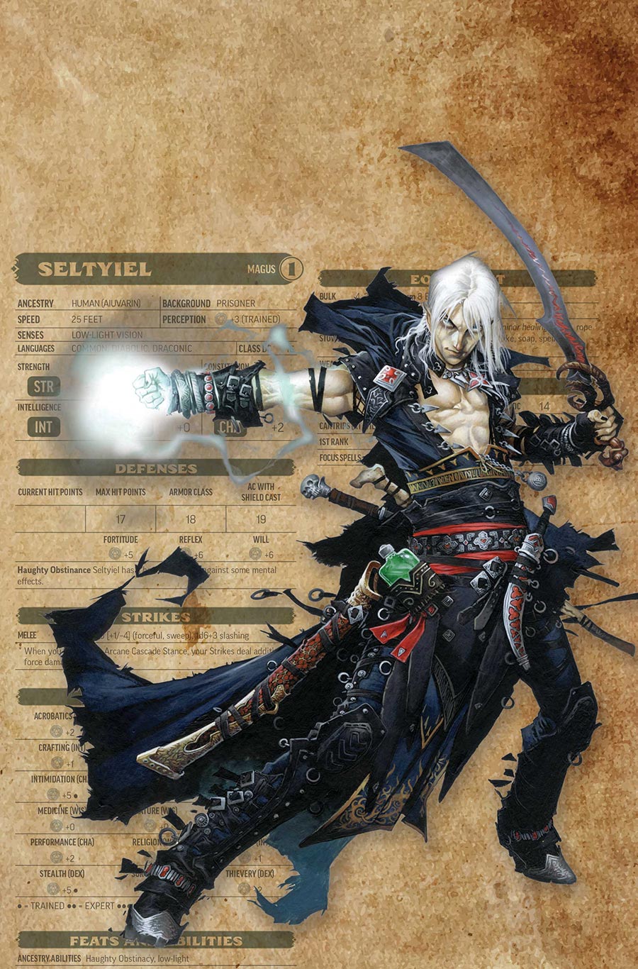 Pathfinder Vampirella Blade Of Darkness #3 Cover G Incentive Wayne Reynolds Character Sheet Virgin Cover