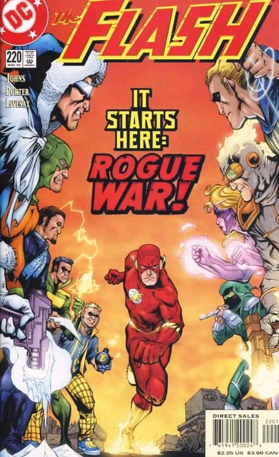 Flash Vol 2 #220 Cover B DF Signed By Howard Porter And Livesay With COA