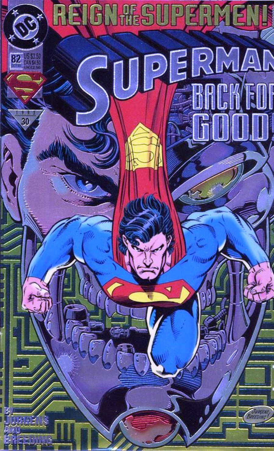 Superman Vol 2 #82 Cover G Collectors Edition Signed by Brett Breeding With COA