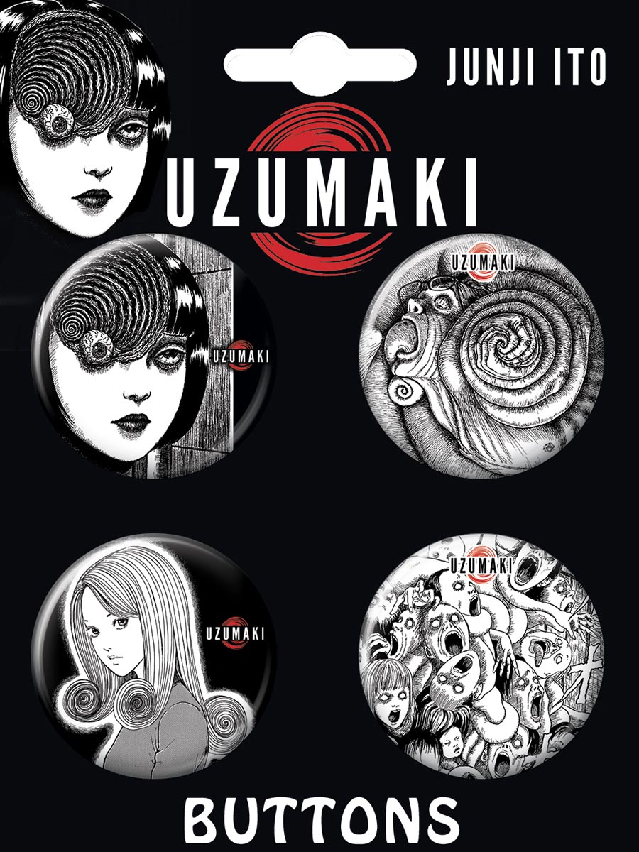 Junji Ito Uzumaki Carded 4-Button Set