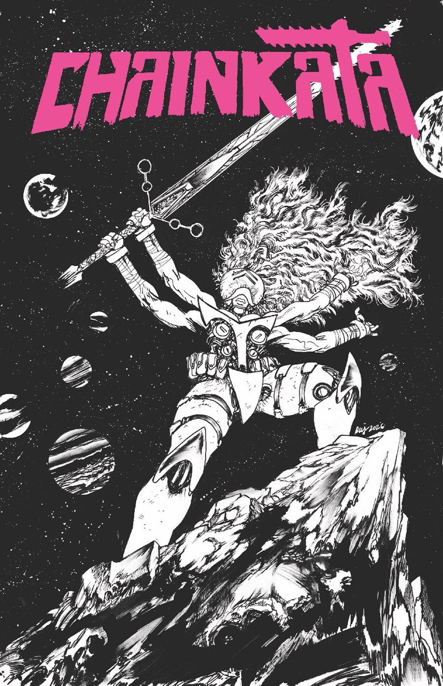 Chainkata #2 Cover B Variant Daniel Warren Johnson Black & White Cover