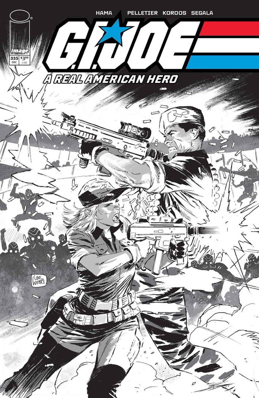 GI Joe A Real American Hero #335 Cover B Variant Lee Weeks Black & White Cover
