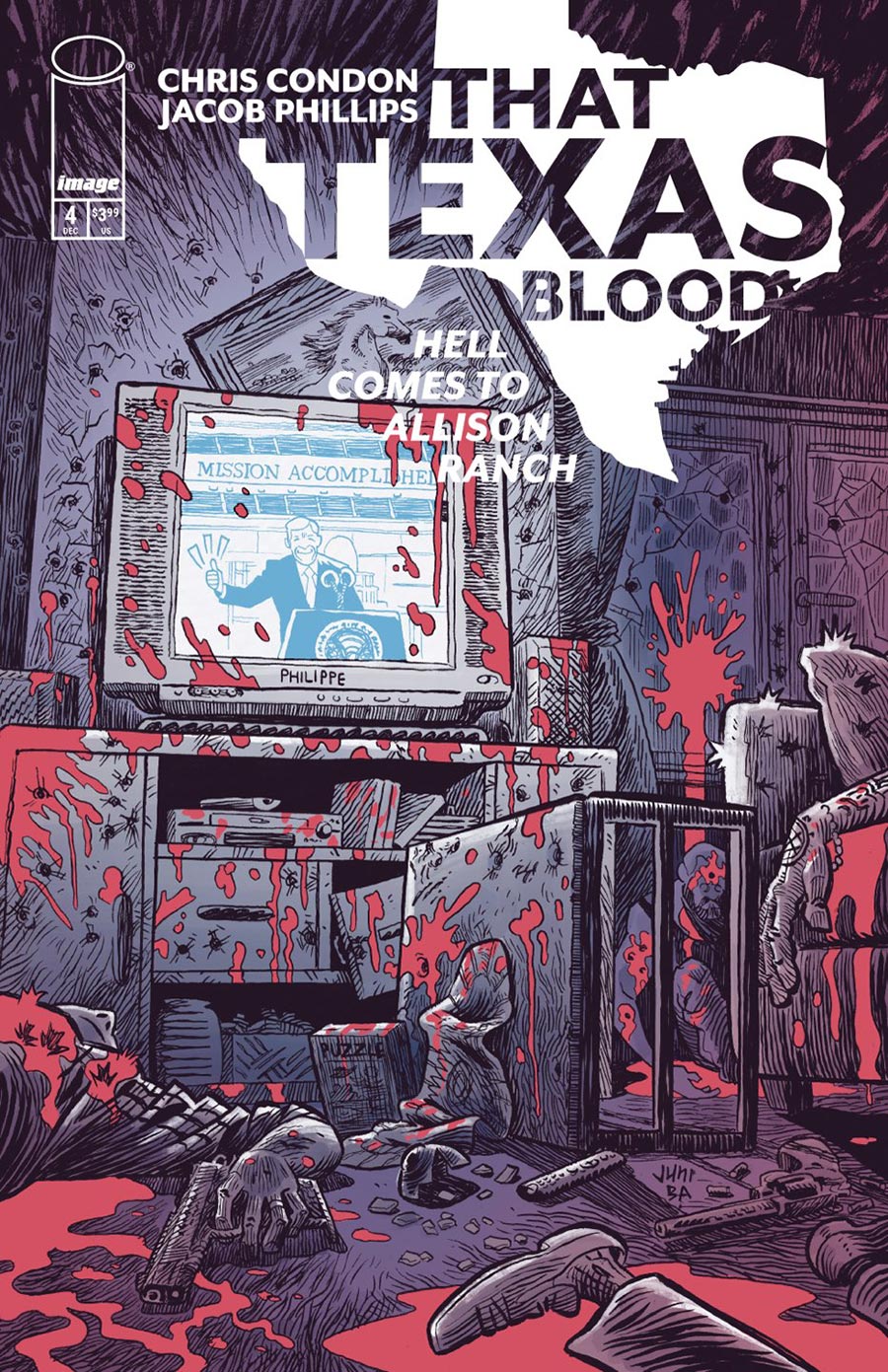 That Texas Blood Hell Comes To Allison Ranch #4 Cover B Variant Juni Ba Cover