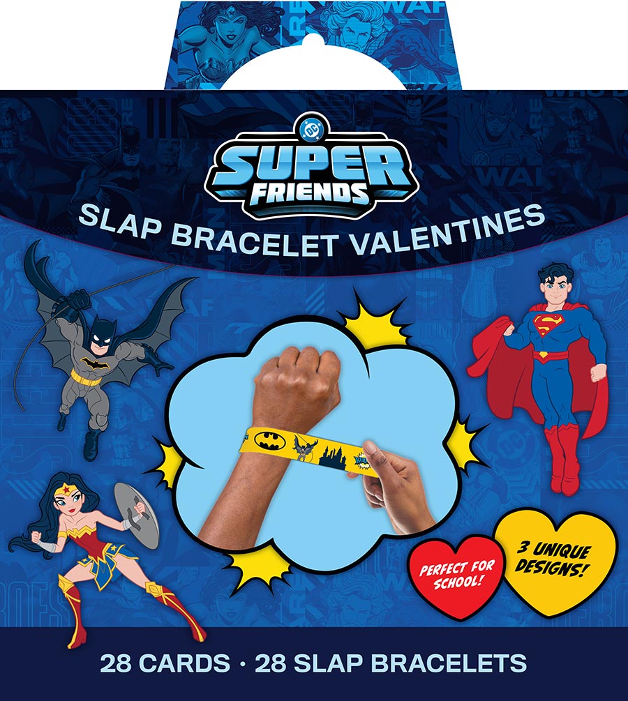 DC Super Friends Slap Bracelet Valentines
