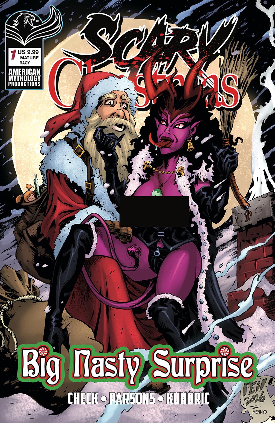 Scary Christmas Big Nasty Surprise #1 Cover C Variant Neil Vokes Racy Cover
