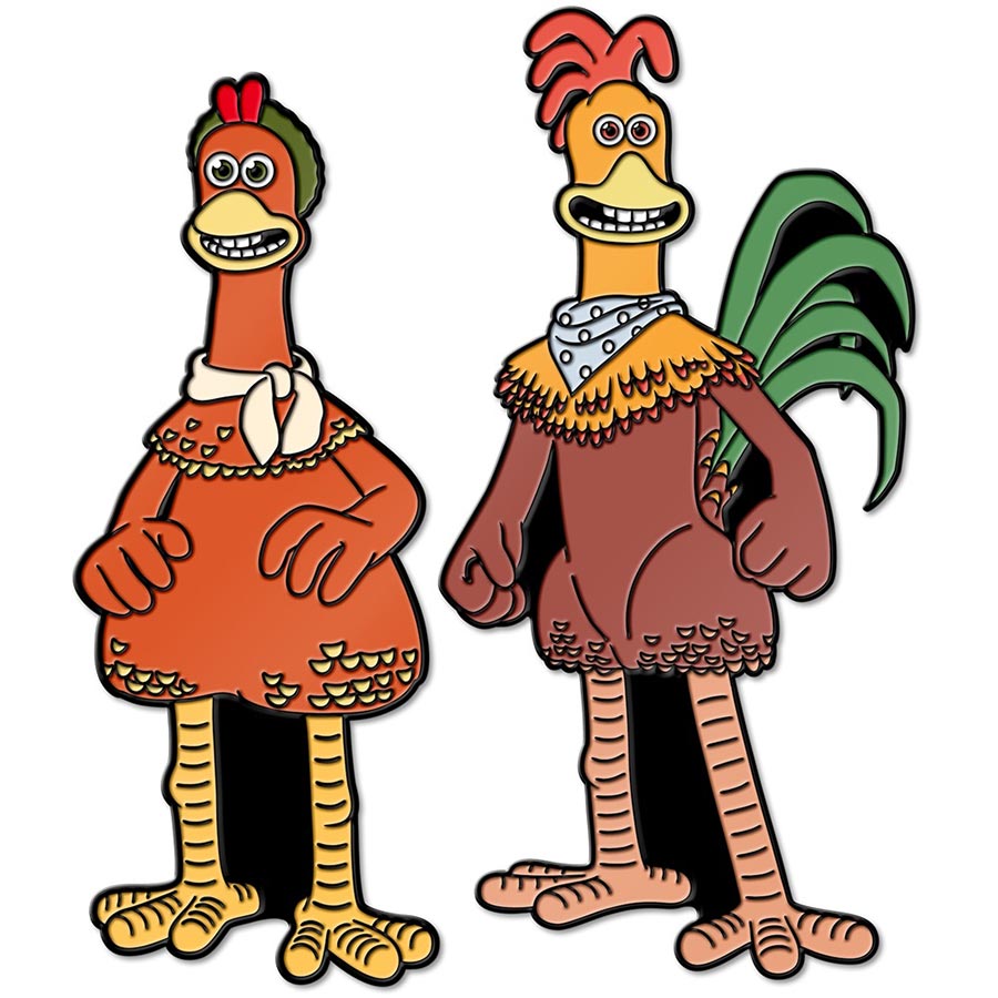 Aardman Enamel Pin - Chicken Run Ginger & Rocky 2-Pack