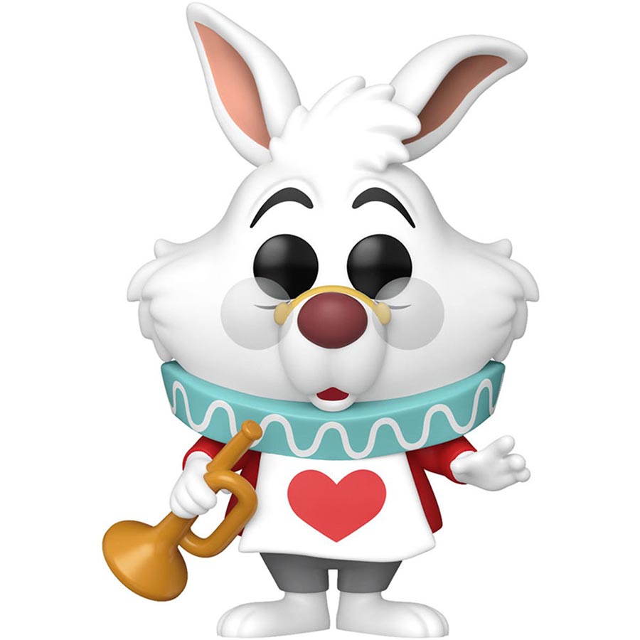POP Disney Alice In Wonderland S3 White Rabbit With Horn Vinyl Figure