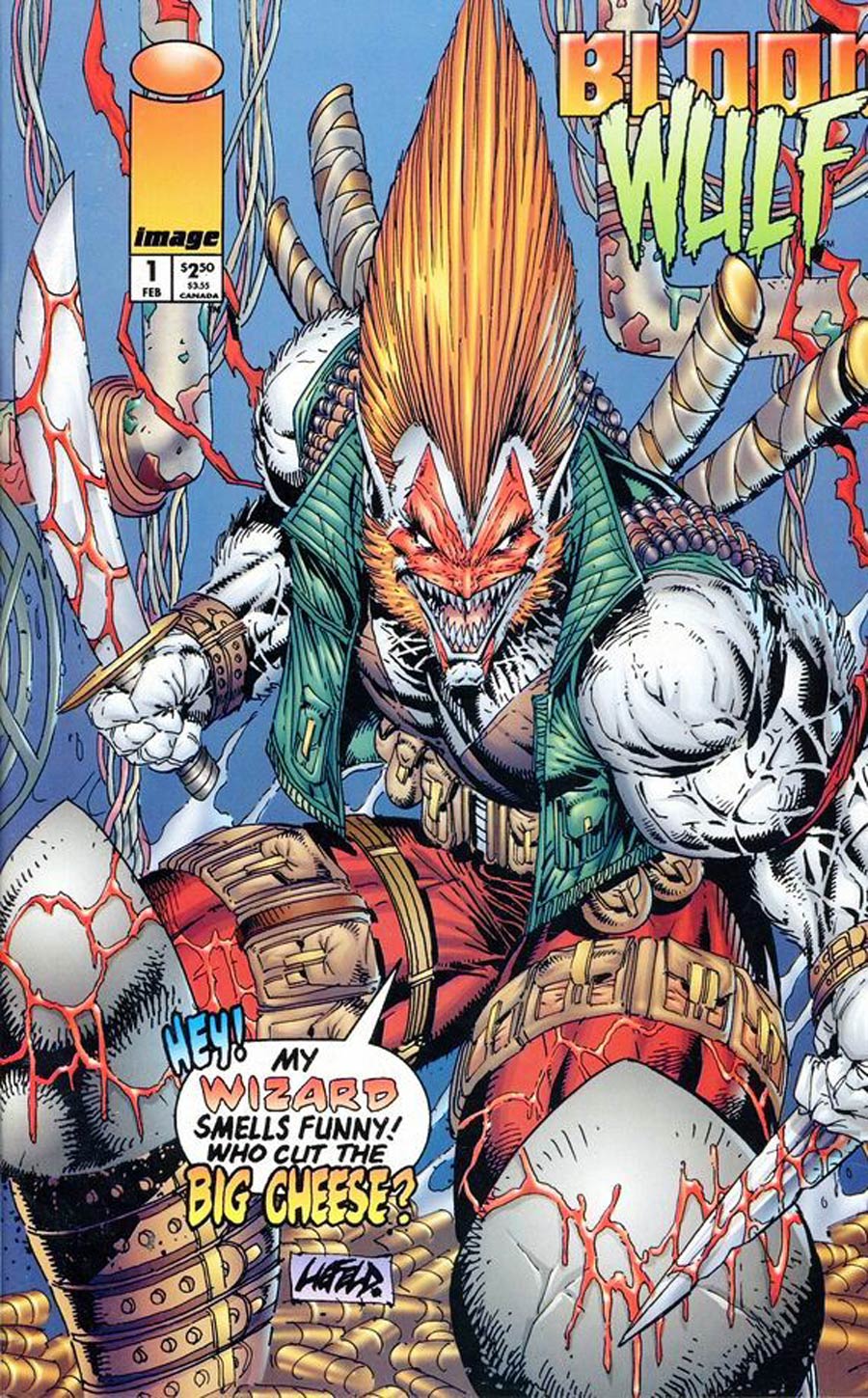 Bloodwulf #1 Cover F Signed By Rob Liefeld With COA