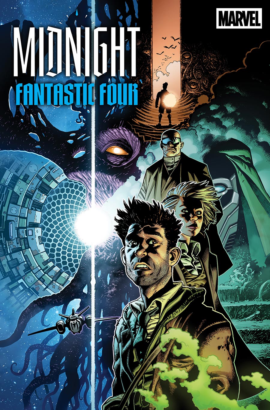 Midnight Fantastic Four #1 Cover K 2nd Ptg Kev Walker Uncloaked Variant Cover