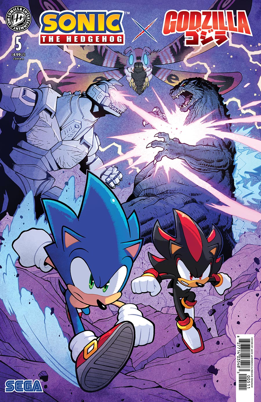 Sonic The Hedgehog X Godzilla #5 Cover A Regular Jack Lawrence Cover