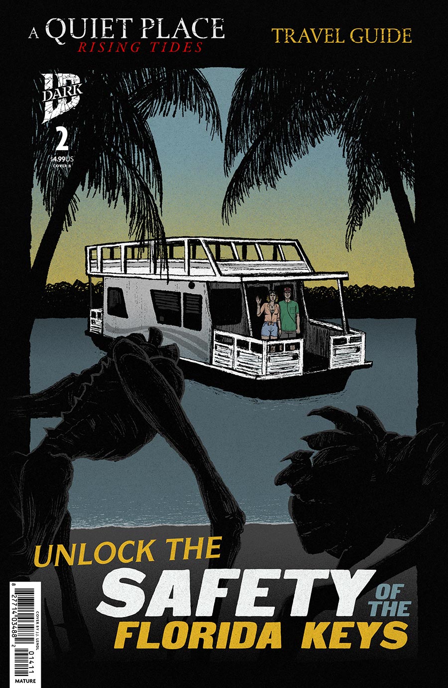 A Quiet Place Rising Tides #2 Cover B Variant JJ Lendl Florida Travel Guide Set Cover