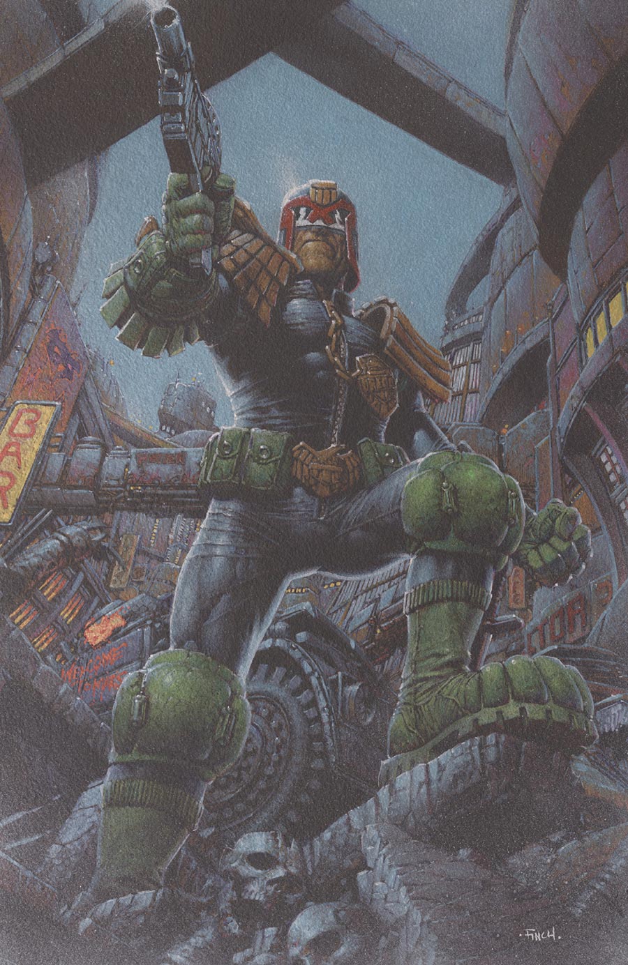 Judge Dredd Biker Mice From Mars #1 Cover F Variant David Finch Foil Cover