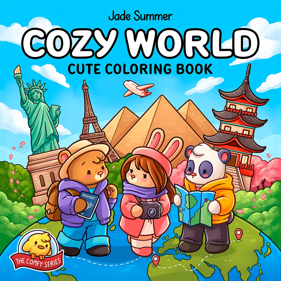 Comfy Series Cozy World Cute Coloring Book TP