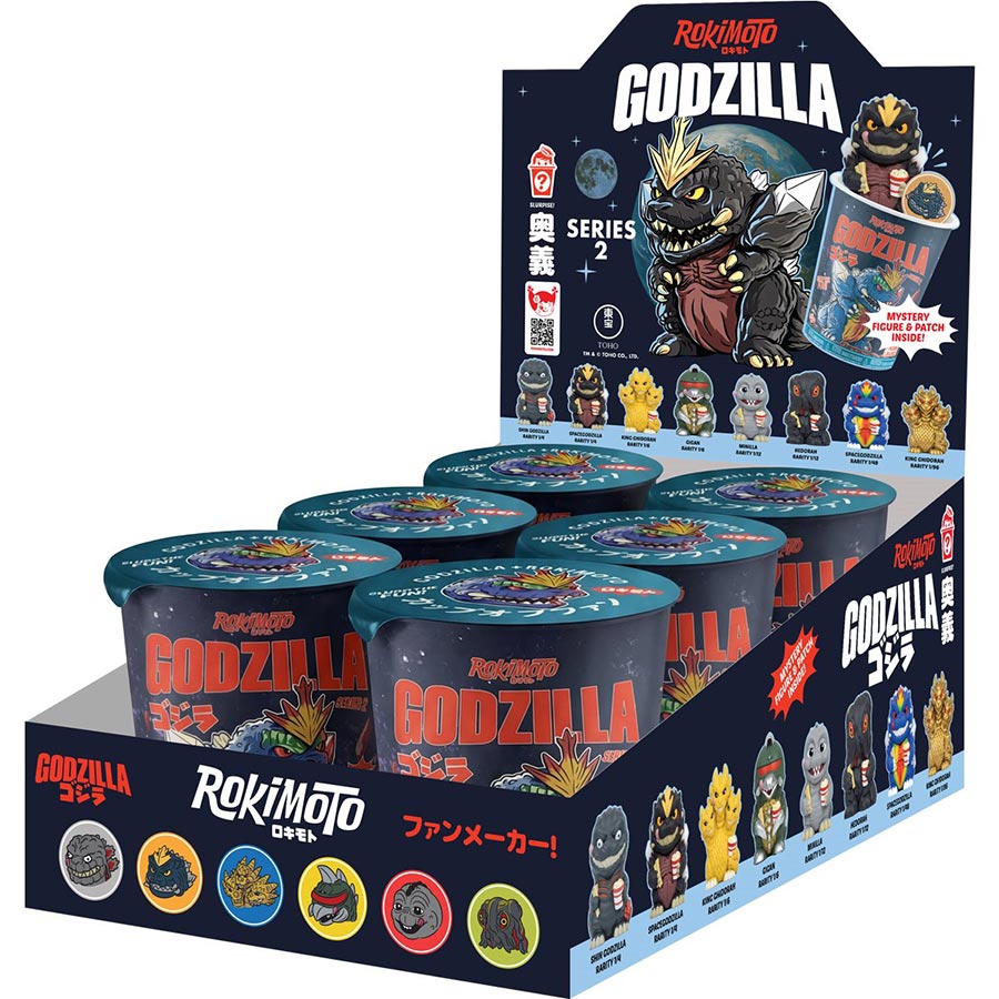 Rokimoto x Godzilla Series 2 Cups Blind Mystery Box 6-Piece Display