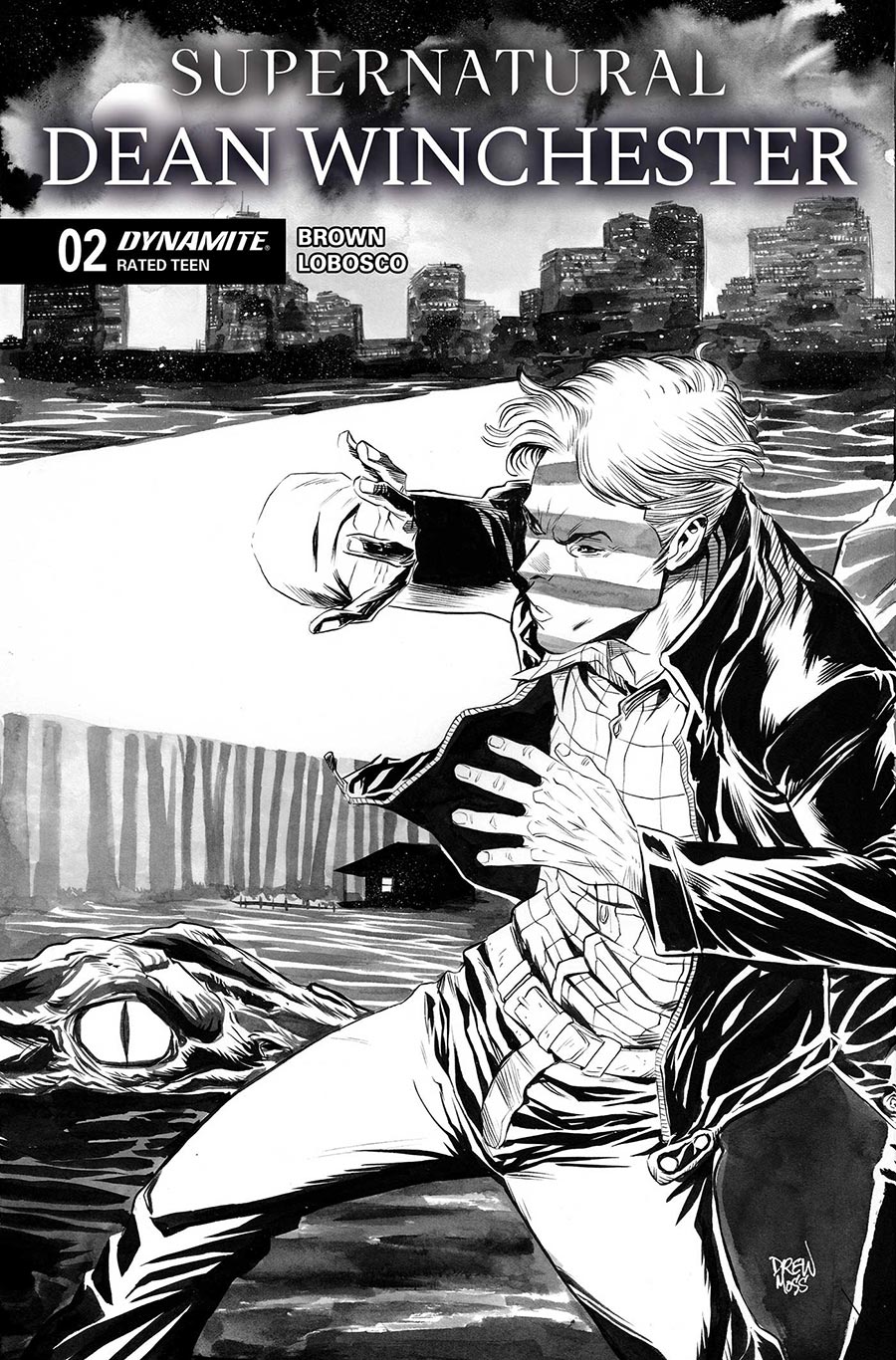 Supernatural Dean Winchester #2 Cover K Variant Drew Moss Connecting Line Art Cover