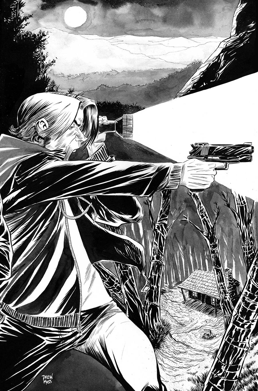 Supernatural Sam Winchester #2 Cover L Incentive Drew Moss Connecting Line Art Virgin Cover