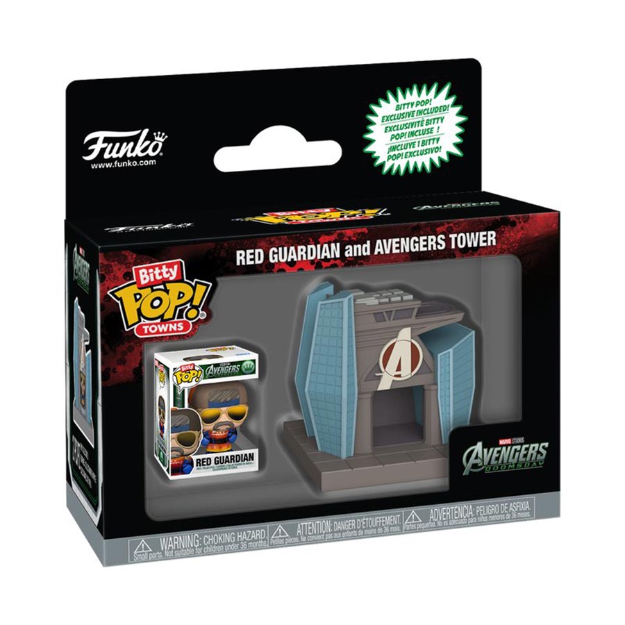 Bitty POP Town Avengers Doomsday Red Guardian And Avengers Tower Vinyl Bobble Head