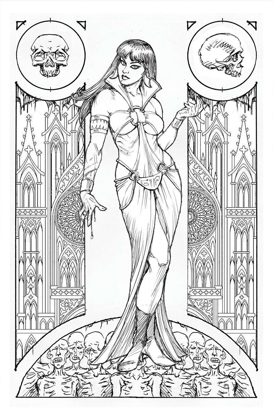 Vampirella Paradise #1 Cover S Incentive Joseph Michael Linsner Line Art Virgin Cover