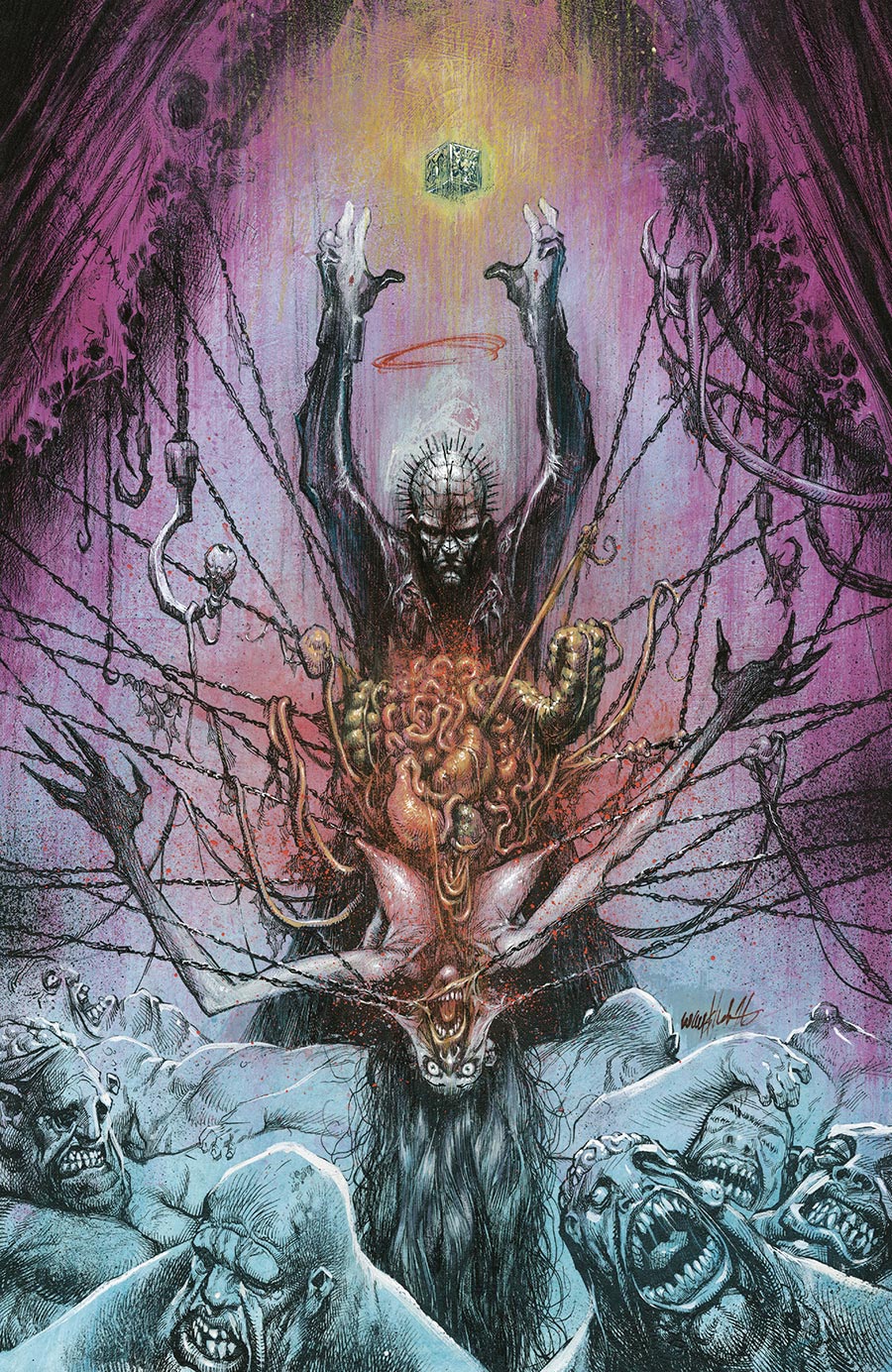 Clive Barkers Hellraiser Hellbound Hearts #1 Cover C Variant Jonathan Wayshak Virgin Cenobite Bag Cover
