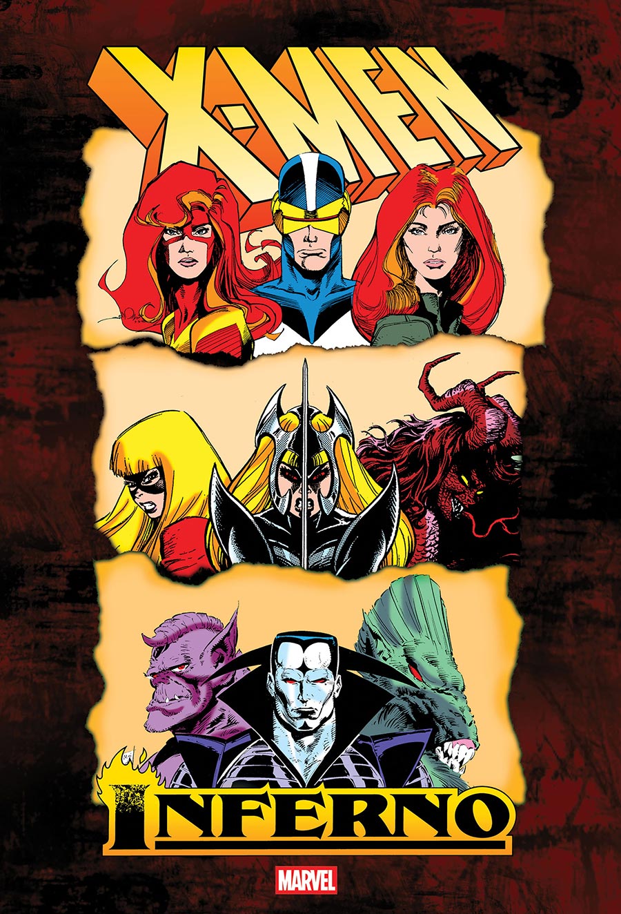X-Men Inferno Omnibus HC Direct Market Marc Silvestri Bret Blevins & Walter Simonson Headshots Variant Cover New Printing