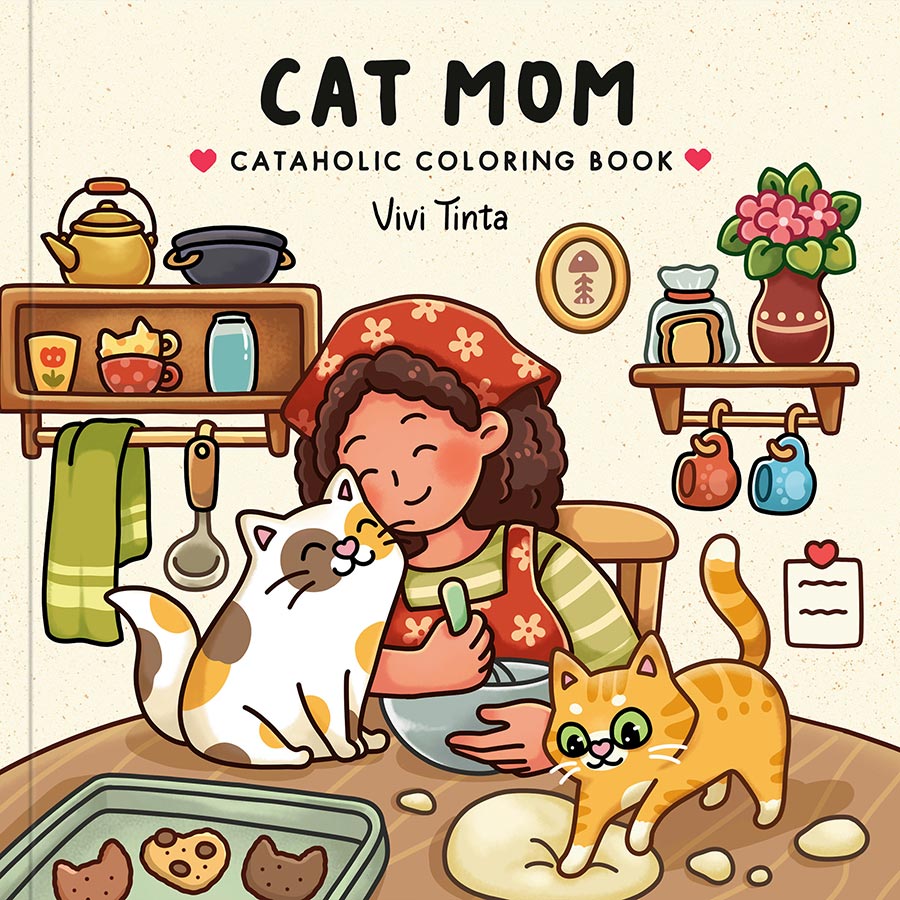 Cat Mom Coloring Book Cataholic Coloring Book For Adults & Teens Featuring Cute And Mischievous Feline Design TP
