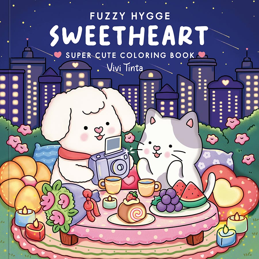 Fuzzy Hygge Sweetheart Coloring Book Super Cute Coloring Book For Adults & Teens Featuring Adorable Animals Valentines TP