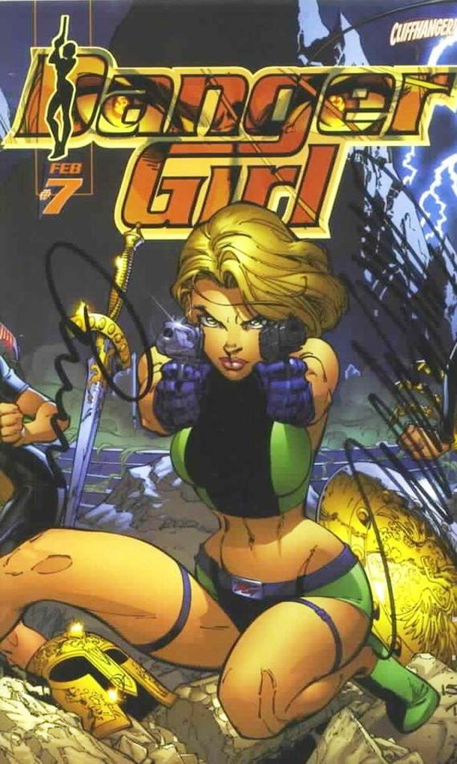 Danger Girl #7 Cover B DF Signed