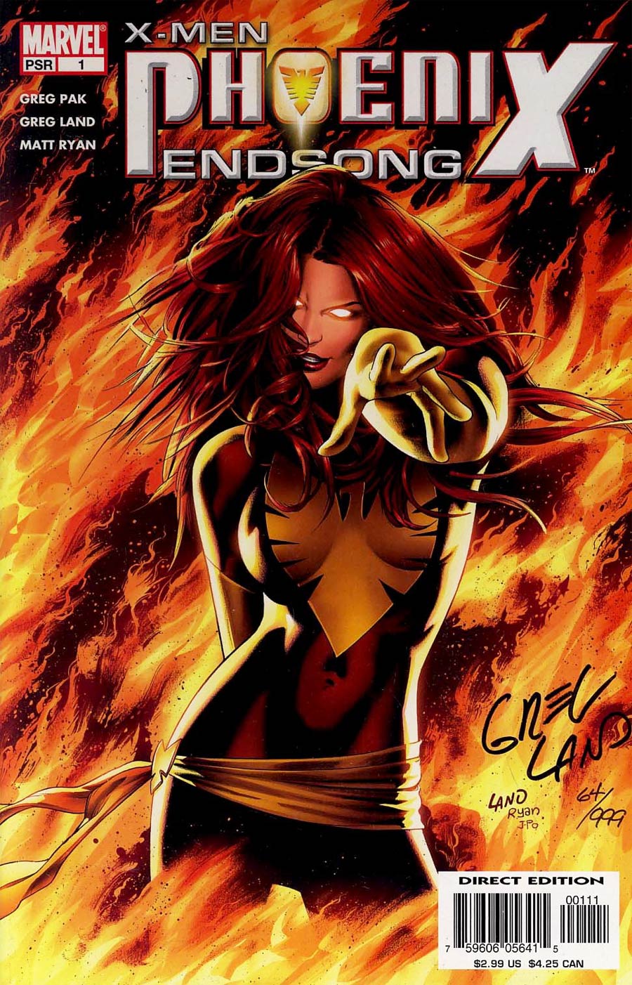 X-Men Phoenix Endsong #1 DF Signed By Greg Land