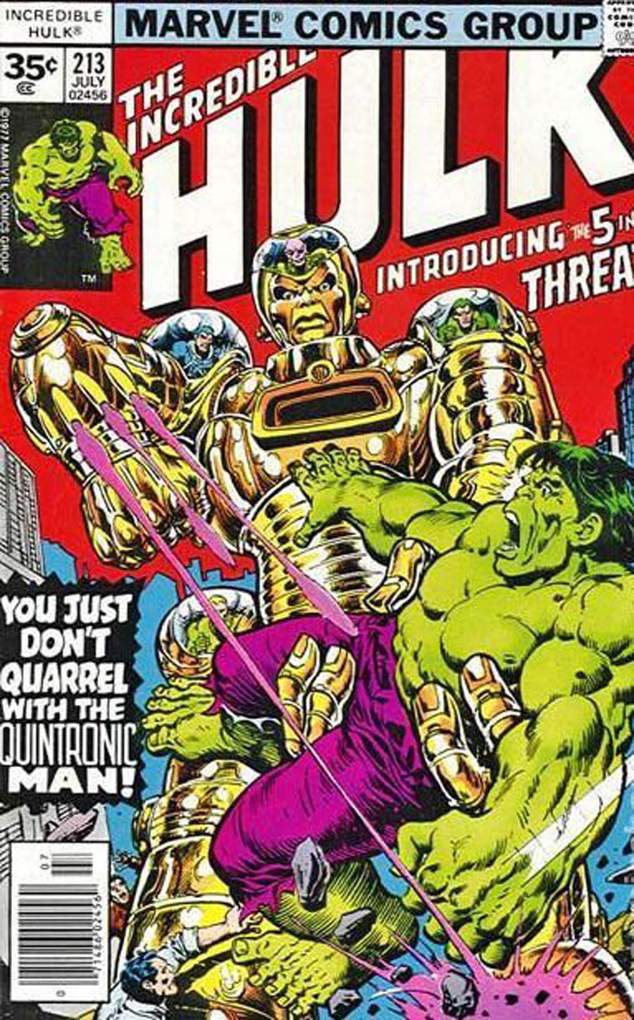 Incredible Hulk #213 Cover B 35-Cent Variant Edition