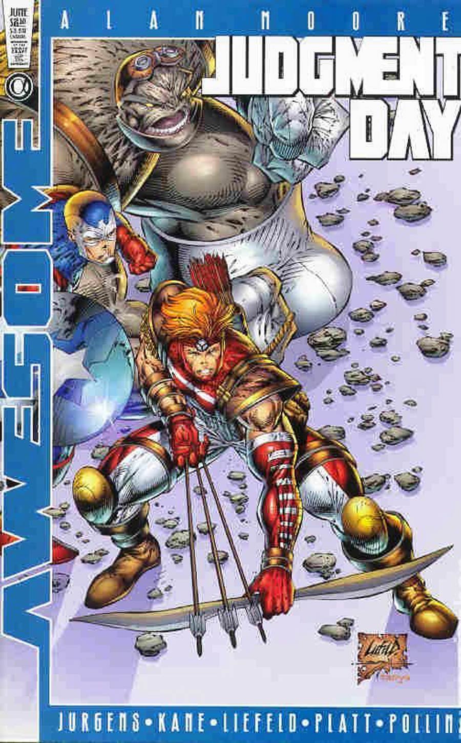 Judgment Day #1 Alpha Cvr A Rob Liefeld Badrock Fighting American Shaft