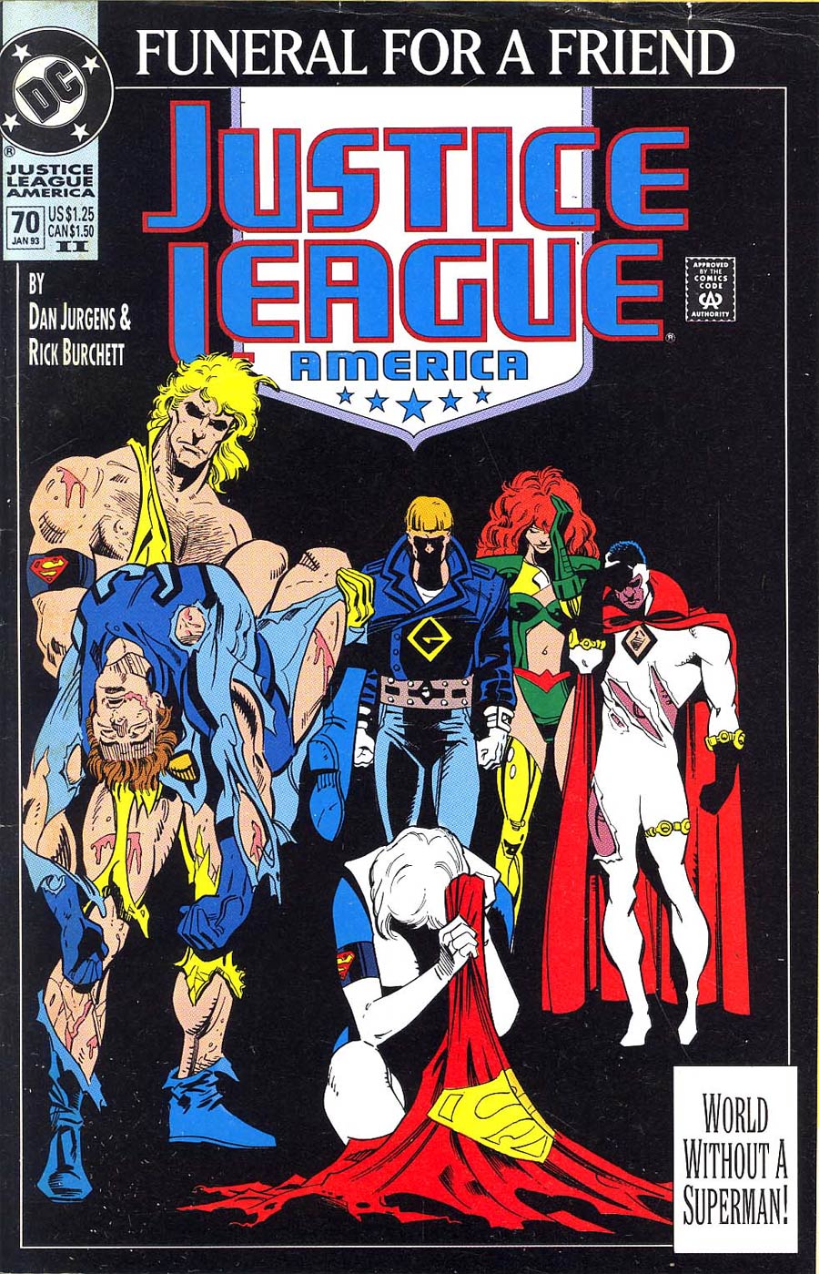 Justice League America #70 Cover B 2nd Ptg Black Cover