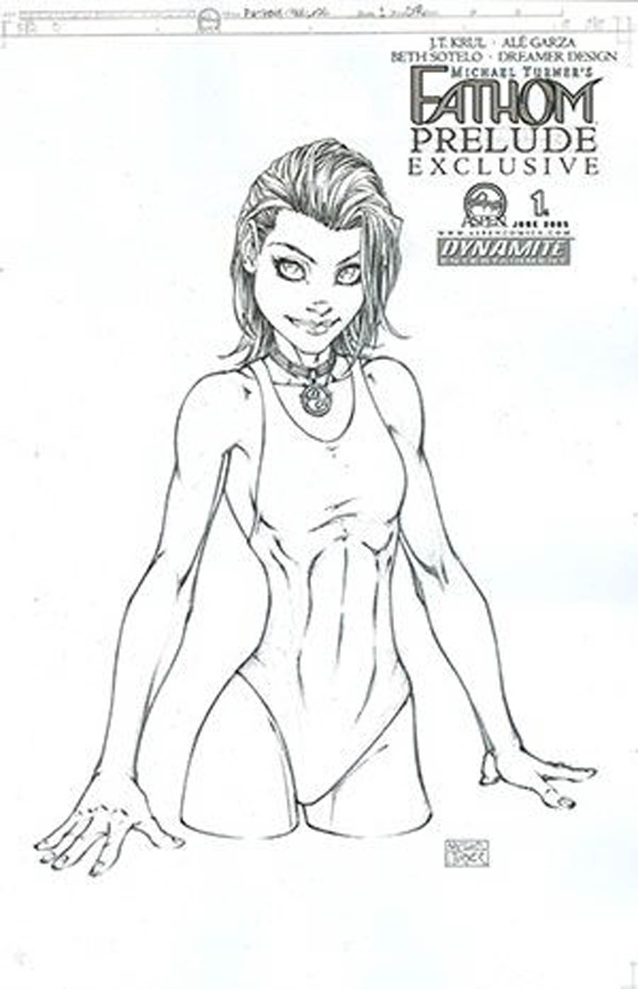 Fathom Prelude #1 Cover G Incentive Michael Turner Sketch Cover