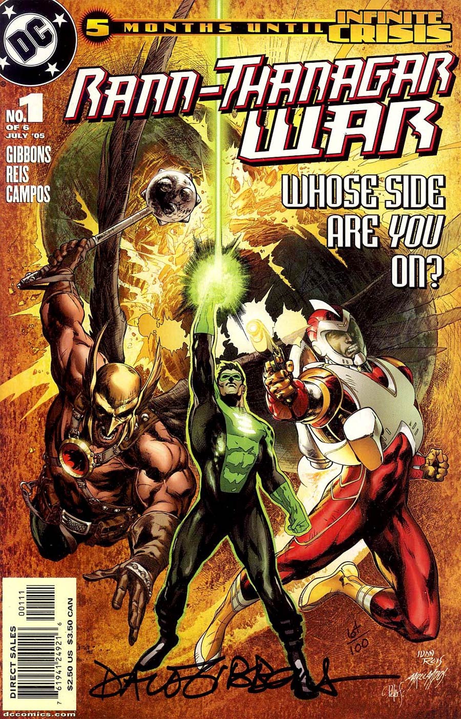 Rann Thanagar War #1 Cover B DF Signed By Dave Gibbons