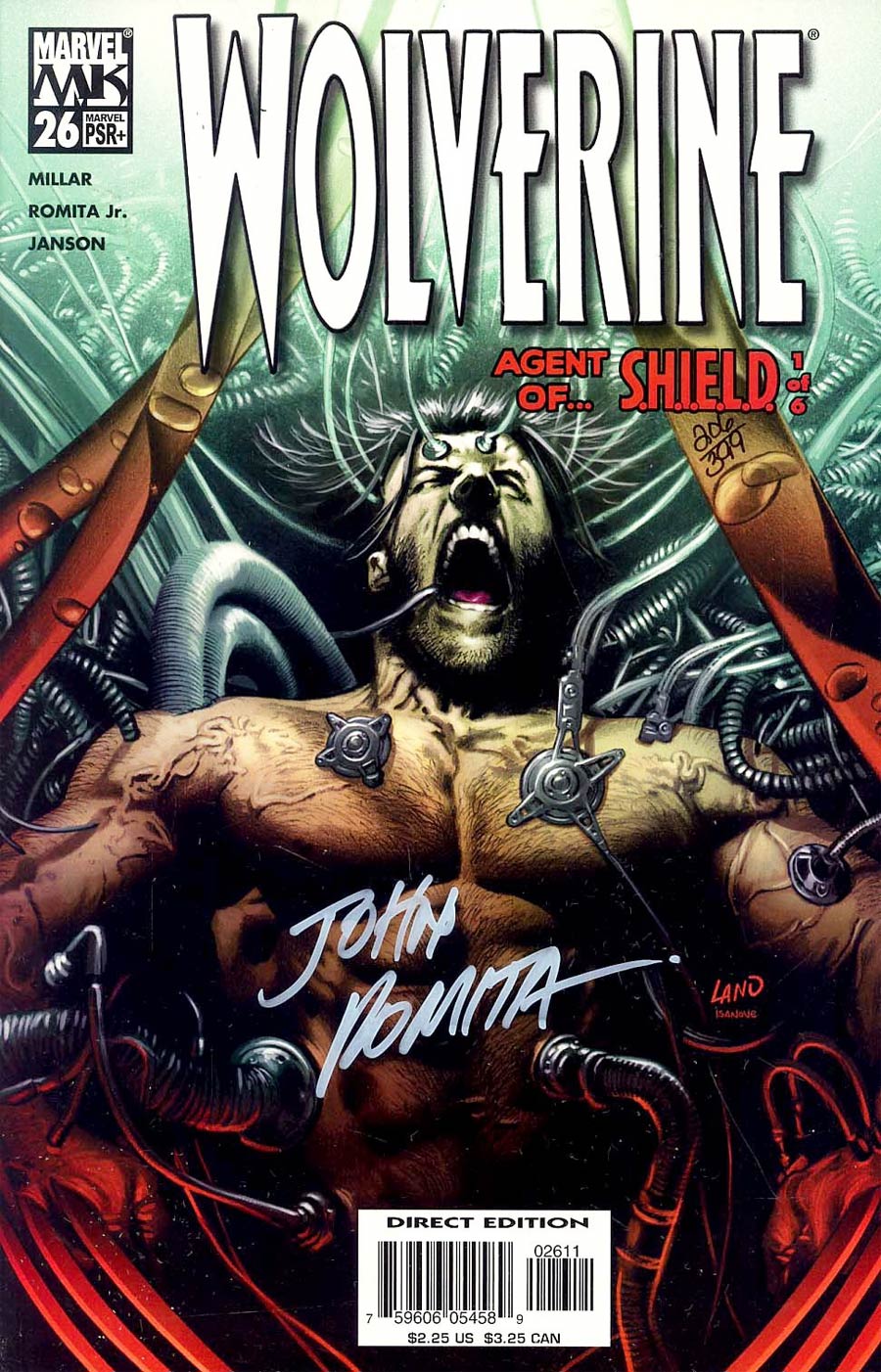Wolverine Vol 3 #26 Cover C DF Signed By John Romita Sr