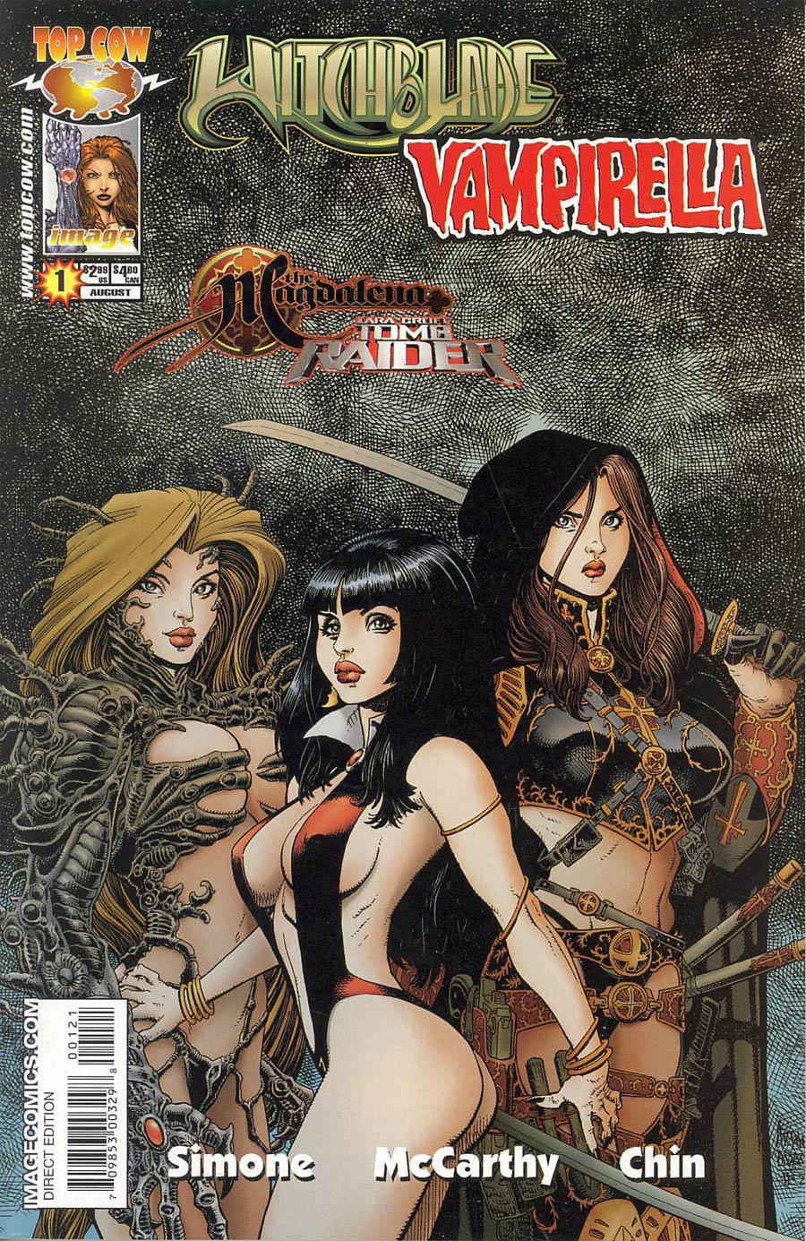 Tomb Raider Witchblade Magdalena Vampirella One Shot Cover A Adams