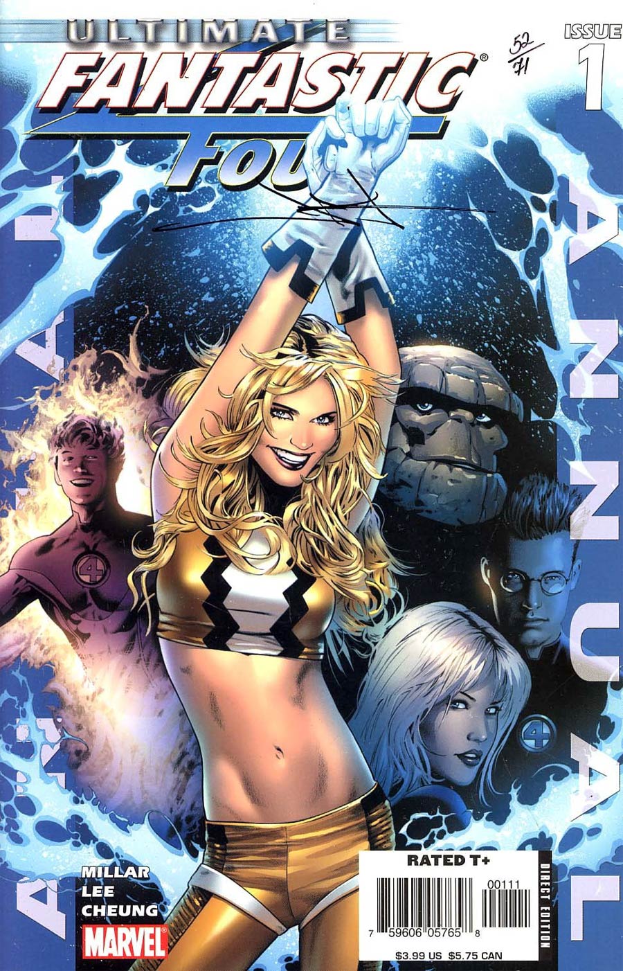 Ultimate Fantastic Four Annual #1 DF Signed By Jae Lee