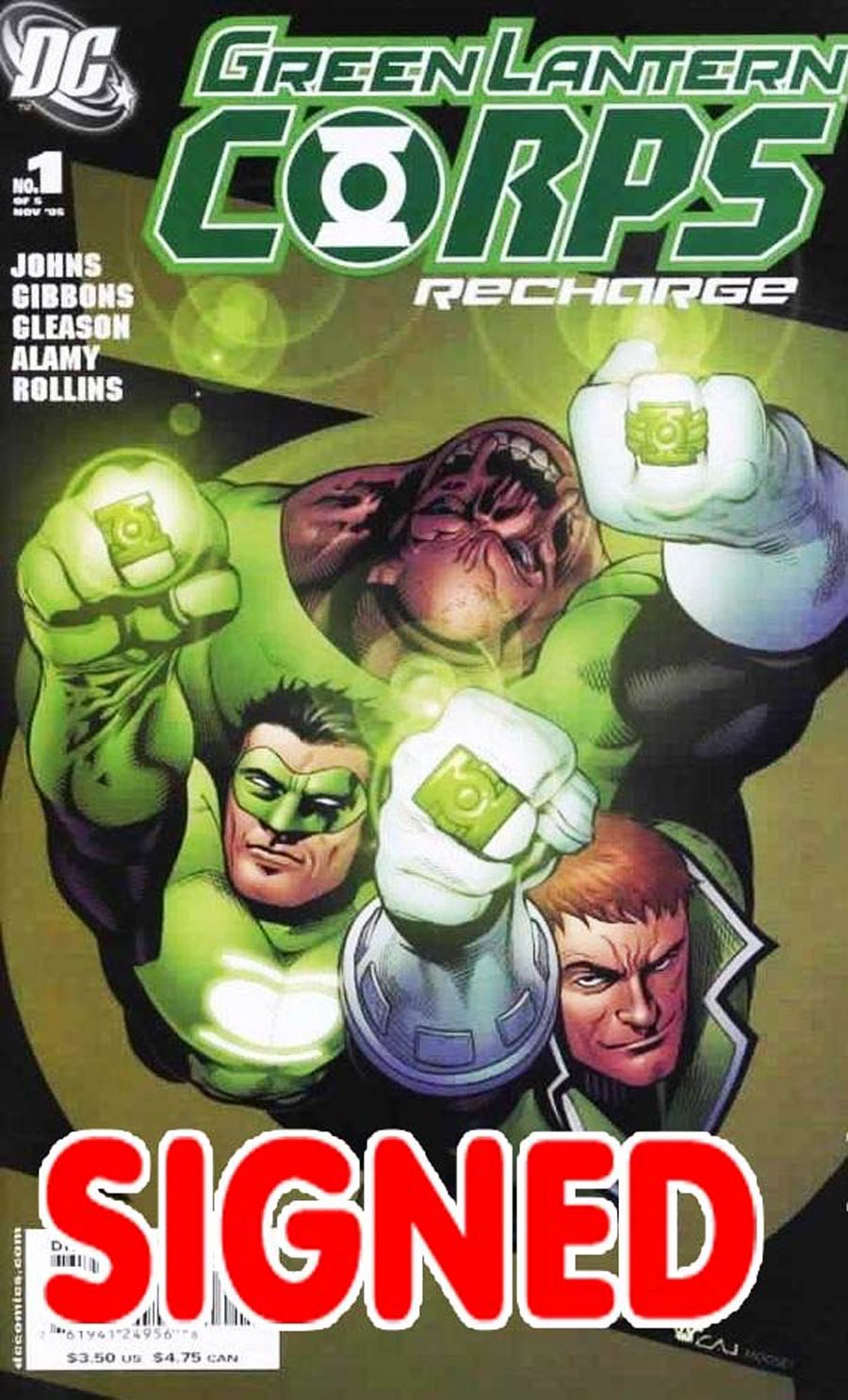 Green Lantern Corps Recharge #1 Cover B DF Signed By Dave Gibbons