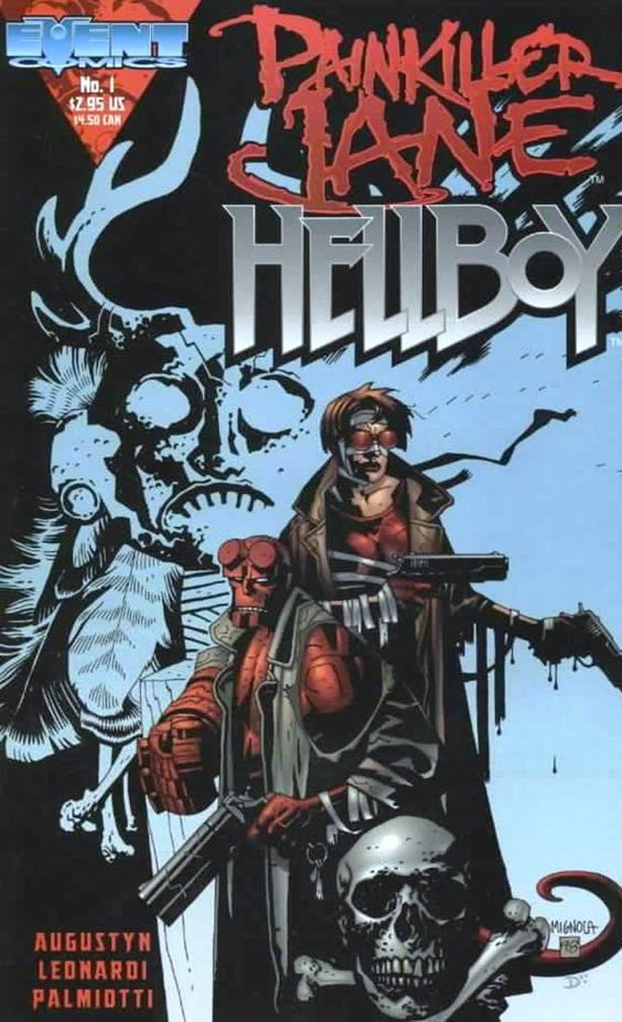 Painkiller Jane Hellboy #1 Mike Mignola Cover