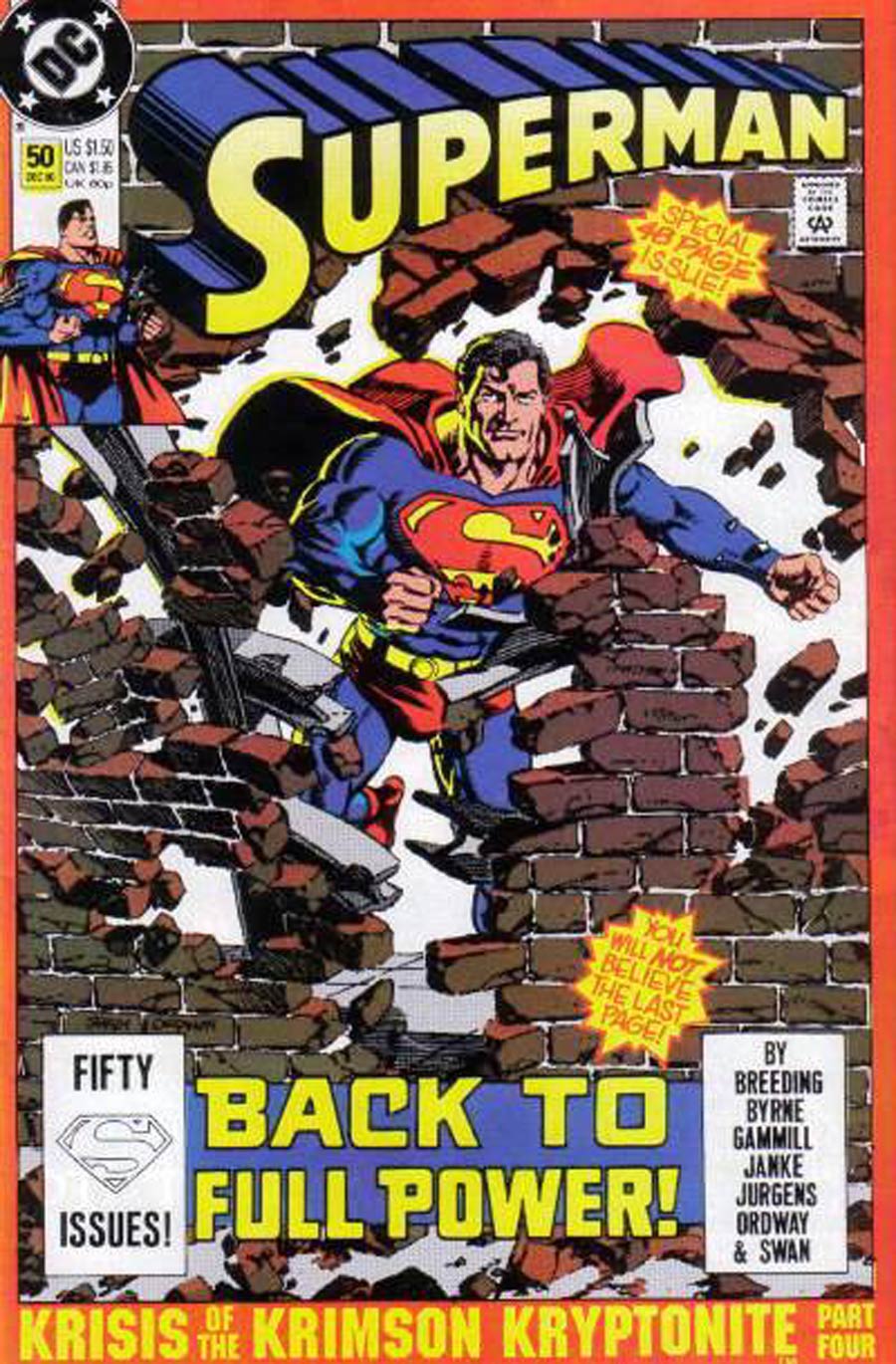 Superman Vol 2 #50 Cover A 1st Ptg