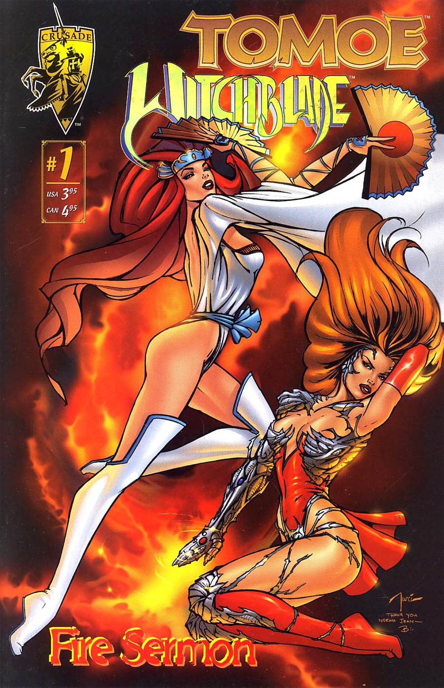 Tomoe Witchblade Fire Sermon #1 Billy Tucci Cover