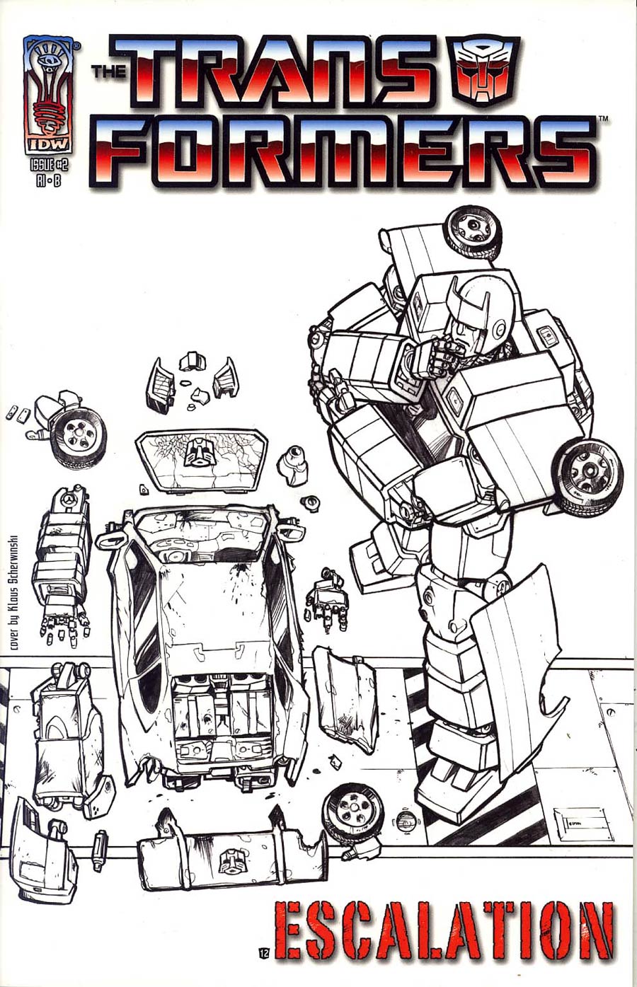 Transformers Escalation #2 Cover C Incentive Scherwinski Sketch Cover